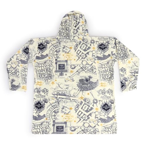 Jay Franco Wearable Throw Blanket – Oversized Plush Hooded Blanket with Pocket, Ultra Soft Cozy Fleece Throw for Lounging, Travel, Cream - Harry Potter, 34x38 - Adult - color: Cream - Harry Potter, size: Adult