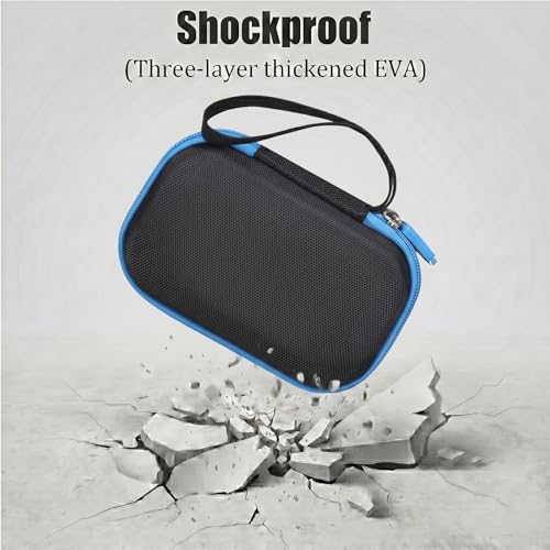 Case for ProtoArc Ergonomic Mouse, Travel Carrying Case Compatible with ProtoArc EM11 NL Bluetooth Rechargeable Wireless Vertical Mouse (Black-Blue) - color: Black-Blue