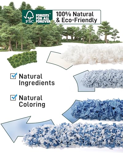 BUCATSTATE Hamster Bedding 15L, 99% Dust-Free Paper Bedding, Ocean Blue | FSC-Certified Paper Bedding, Compactly Packed to Expand 3X, with Vibrant Color and Odor Control for Guinea Pigs and Rabbits - color: Ocean Blue, size: 15L