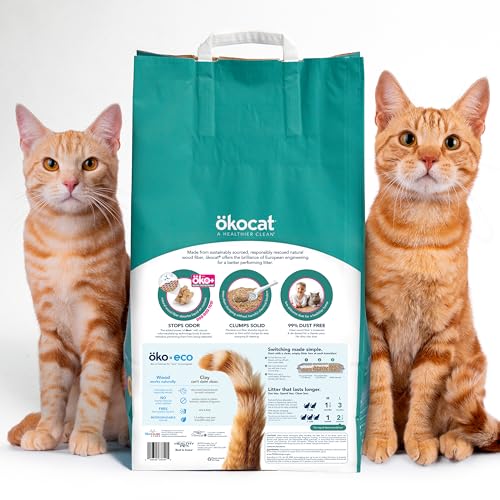 ökocat Multi-Cat Natural Wood Clumping Cat Litter, Odor Control, 12.6 Lbs - size: Medium Bag, style: Multi-cat