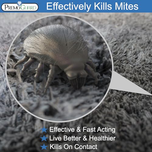 Premo Guard Natural Mite Spray, Kills Dust, Bird, Carpet, and Other Mites | Plant Based Treatment For Spider, Rat, Human Sabbies Mites, Safe For Families, Pet, Home, Bedding & Furniture - size: 32 oz