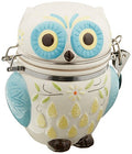 Boston Warehouse Hinged Jar with Floral Owl Design - color: Floral Owl
