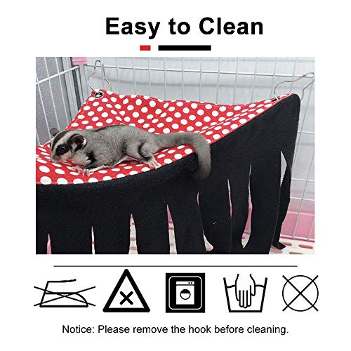 WishLotus Hamster Hideout, Small Animal Hideaway Tent Fleece Forest Pet Cage Accessories Nest Bedding for Chinchilla Guinea Pig Hedgehog Rat Squirrel Ferret Dwarf Bunny (Blue+Grey)