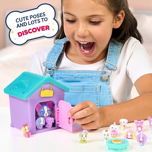 Little Live Pets Puppy House Playset, 15 Mini Collectible Puppies | Fold-out Mama's House, 80+ pups to collect, mystery accessory reveals; gift for kids ages 5+ - style: Puppy Party