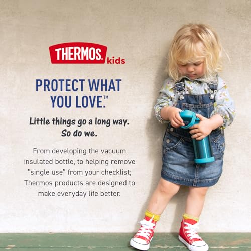 THERMOS FUNTAINER Water Bottle with Straw, 12oz, Mickey Mouse | Kids Stainless Steel Insulated Water Bottle, Keeps Drinks Cold Longer for School & Play, BPA-Free - color: Preschool Mickey, size: 12 Ounces