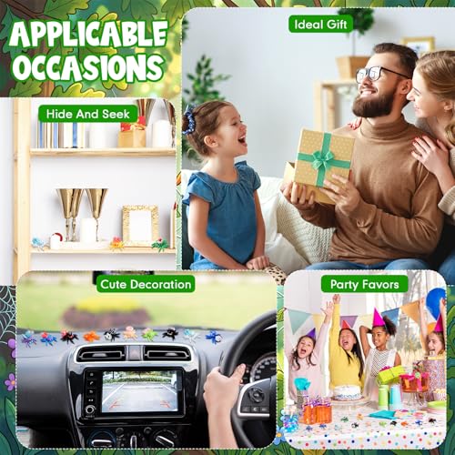 Honoson 12 Pcs 3D Printed Animals 5-7cm, Mixed Style Spider | Articulated Fidget Animals, Flexible 3D Printed Figures for Stress Relief, Cute Mini Joints for Party Favors and Display - size: 5-7cm, style: Mixed Style Spider