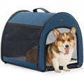 PETSFIT Soft Dog Crate, Dog Travel Crate - 26.5 Inch Lightweight, Roomy, Easy to Set Up, Portable Pop Up Dog Carrier with Thick Mat, Sturdy Soft Sided Dog Crate, Navy Blue - color: Navy Blue, size: 20.0"L x 20.0"W x 26.5"H