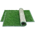 Artificial Dog Grass Pad 2 Pack，20"x 25" Replacement Fake Grass Turf Mat | Easy to Clean, with Drainage, Reusable, Realistic, Fake Grass Mat, for Apartment, Balcony, Outddor Use - size: 20"x25" Hemmed Edge