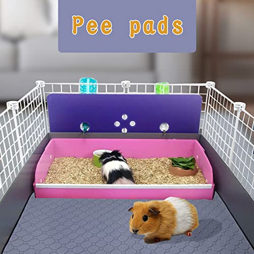2Pack Guinea Pig Cage Liners, 24''X48'' Washable Guinea Pig Pee Pads, Non Slip Reusable Super Absorbent Guinea Pig Training Mat Bedding Fleece for Small Animals Hamster Rabbit Chinchilla Rat - size: C&C 2x4(24" x 48") 2Pack