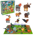Popular Playthings Mini Magnetic Mix or Match Forest Animals, Set of 7 | Includes Playmat, Mix or Match Magnetic Forest Animal Toys, for Toddlers 1-3, Gifts for Kids