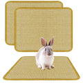 DYAUS Rabbit Scratching Pad, Sisal Bunny Scratch Pad, Natural Rabbit Foraging Mats for Cages, Indoor Bunny Toys Accessories for Bedding Biting Sleeping Resting (2PCS, 16x12in) - size: 2PCS