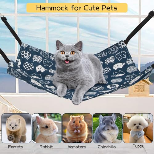 Ferret Cage Kitten Bed Cat Hammock Ferret Hammock Guinea Pig Hammock Rat Hammock Ferret Bed Chinchilla Hammock Hamster Hammock Small Animal Hammock Ferret Bed Cat Swing Kitten Accessories Kitten Cage - color: Blue, size: Small