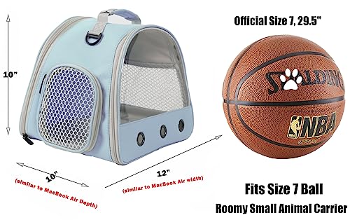 2-Pack Guinea Pig Carrier Backpack and Playpen with Lid, Breathable Pet Playpen Pop Open Exercise Fence, Portable Small Animal Cage for Rabbits, Chinchillas, Squirrel, Lizard, Sugar Glider - color: Blue