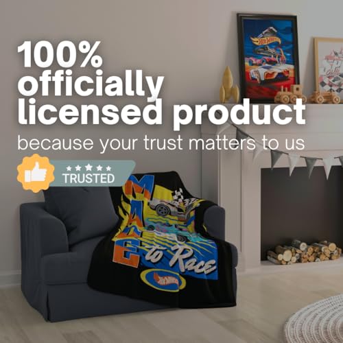Hot Wheels Kids Bedding Super Soft Plush Throw Blanket, 46 in x 60 in, (Officially Licensed Product) by Franco - color: Hot Wheels - Made to Race, size: 46 in x 60 in