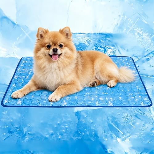 Dog Cooling Mat, Arc-Chill Cooling Fiber Self-Cooling Pad for Dogs - Washable Non-Toxic Summer Pet Mat, Non-Slip Foldable Portable Soft Pad for Indoor Outdoor/Kennel Sofa Bed Floor Car (Medium) - size: Medium
