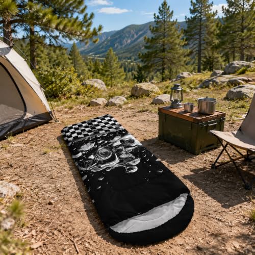 Galaxy Wolf Camping Sleeping Bags Warm & Cool Weather Waterproof Backpacking Blue Purple Starry Sky Sleeping Bag All Seasons Camping, for Adult Kids Boy Girls Camping Gear Equipment, Traveling - color: D-Motocross1