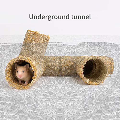 Niteangel Creative & Composable Hamster Tunnel - DIY & Build Unique Tube Burrow as Hideout for Small Sized Animals Like Hamsters Mouse Gerbils Mice (Tunnel) - size: Tunnel