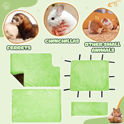 Talltalk 7 Pack Ferret Cage Liner Accessories Washable Ferret Pet Pads Bedding Cage Accessories Kit for Small Animals Hamster Rats Chinchillas Hedgehogs Guinea for Hide Play and Sleep