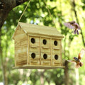 Wooden Bird Houses for Outside, 12-Room Outdoor Nesting Box for Small Birds | Multi-Chamber Design with 1.37" Entrance Holes, Cedar Hanging Birdhouse,Wrens/Finch/chickadees, Garden & Backyard Decor