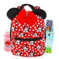 Disney Minnie Mouse Backpack for Girls School Bundle w/ 16in Bookbag, More | Large Durable Minnie School Bag w/ Front Zip Pocket Plus Water Bottle, Bookmark, More - Minnie Mouse School Supplies