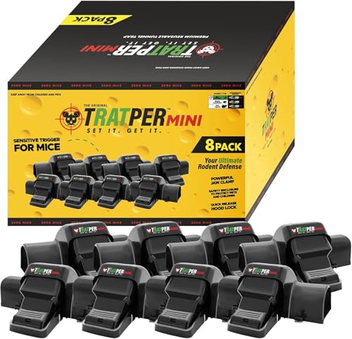 Tratper Mouse Tunnel Traps. Prevents Accidental Triggering with Dual Tunnel Design. Covered Snap Traps for Humane Kill, Safe and Reusable, Pest Control for Mice, Indoor & Outdoor Use, 8 Pack - size: 8 Pack Small - Mouse Size