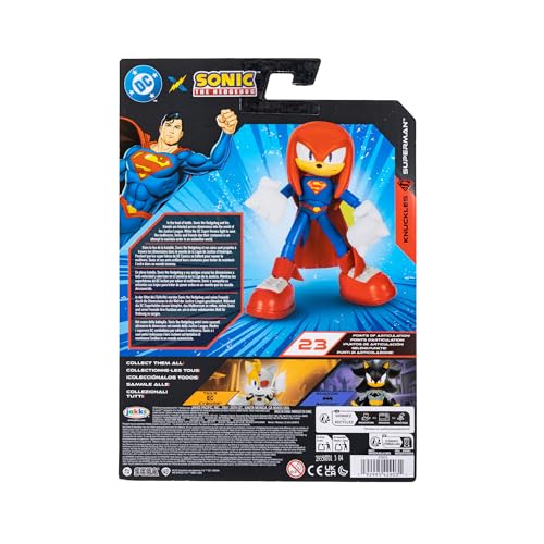 DC X Sonic Collectable Action Figures Shadow as Batman, Tails as Cyborg, Knuckles as Superman Featuring Highly Articulation Figures with Dynamic Posing - style: 5" Sonic X DC 3-Pack