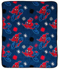 Jay Franco Marvel Spiderman Plush Throw Blanket - Measures 50 x 60 Inches - Kids Super Soft Blue Fleece Superhero Bedding - color: Blue - Spiderman