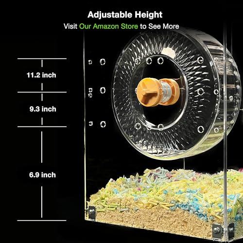 GuineaLoft™ Silent Hamster Wheel - 9.1 inch (23cm) for Hamsters, Mice, Gerbils & Small Animals - size: 9.1 inch