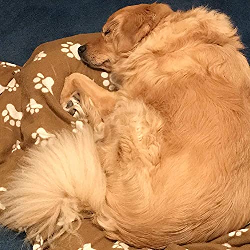 Comsmart Pet Blanket Dog Cat Soft Fleece Blankets Sleep Mat Pad Bed Cover with Paw Print for Kitten Puppy and Other Small Animals, 6 Pack of 39x31 Inches - size: 6 Pack of 39x31 Inches