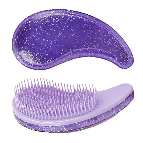 Puppy Brush, Soft Dog Brush for Grooming, Puppy Hair Remover Brush Comb, Grooming Tool for Poodles,Teddy, Yorkies, Maltese, Shih Tzu, Chihuahua, Starry Purple - color: Starry Purple