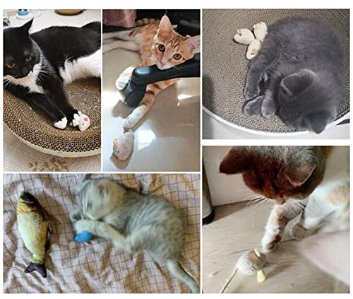 Catnip Toy, Cats Mouse Plush Cat Toys, Cat Mice & Animals Toys for Indoor Cats and Kittens, Cat Chew Toy for Exercise for Pet Cat Kitten Kitty (6 Packs)
