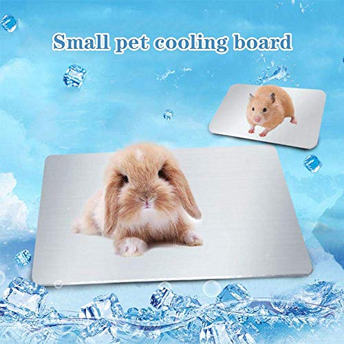 Rabbit Cooling Pad, 2PCS Hamster Cooling Pad Pet Cooling Mat for Rabbit Bunny Hamster Guinea Pig & Other Small Pets Stay Cool This Summer - Bite Resistance Pet Cool Plate Ice Bed - size: 2 PCS