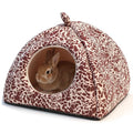 Guinea Pig Bed Rabbit Hideout Warm Fleece Cuddle Cup Washable Sleeping House for Small Animals Pet/Ferret/Chinchilla/Bunny (Red Spots) - color: Red Spots