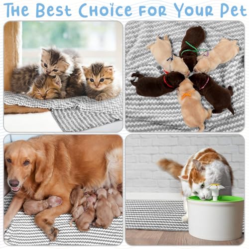 Hahafelt 5 Pcs Waterproof Guinea Pig Fleece Bedding Blankets Absorbent Guinea Pig Cage Liner Washable Small Animal Pee Pad Reusable Pet Blanket Wash Cloth Bedding Mat Pad (Gray,47 x 24 Inch) - color: Gray, size: 47 x 24 Inch