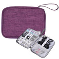 Organizer Case Small Electronic Devices USB Charger Accessories Mouse Phone Cable SD Power Bank Earphone - color: Medium-Purple
