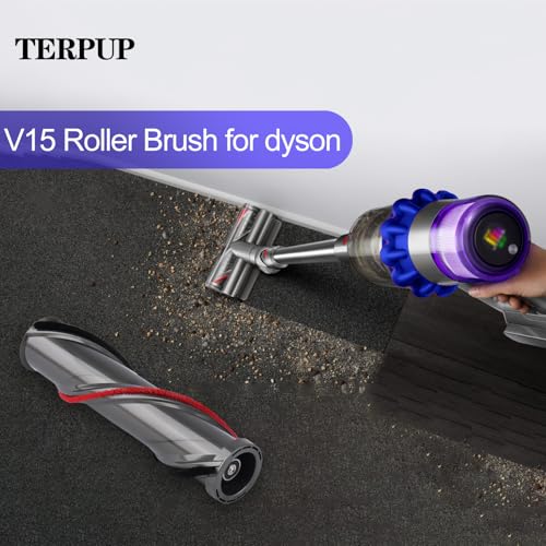 V15 Roller Brush Replacements Parts Compatible with Dyson V15 Detect Cordless Vacuum, V15 High Torque Brush Replacement Accessories, Absolute Spiral Brush attachments for Clean Carpet,Hair Dust - size: V15 Roller Brush