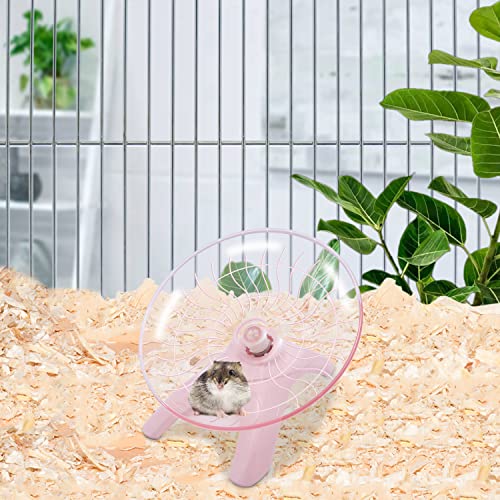 Wontee Hamster Water Bottle Water Dispenser Hamster Silent Exercise Running Wheel for Dwarf Hamsters Gerbil Mice (Pink, 80ML) - color: Pink, size: 80ML