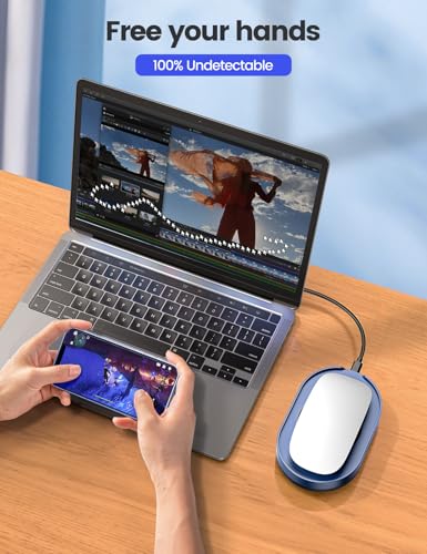 Vaydeer Undetectable Mouse Mover, M3 Mouse Jiggler Device with ON/Off Switch, Driver-Free Shaker Wiggler Mouse Movement Simulation for Computer Awakening, Gift Ideal for Men/Women (Light Purple) - color: Light Purple, style: Button Control