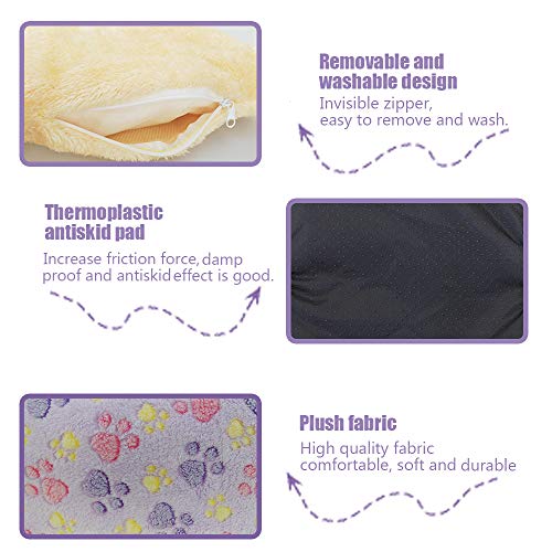 HOMEYA Small Animal Pet Bed, Sleeping House Habitat Nest for Guinea Pig Hamster Hedgehog Rat Chinchilla Hideout Bedding Snuggle Sack Cuddle Cup Cage Accessories with Washable Mat- XL(Purple) - color: Purple