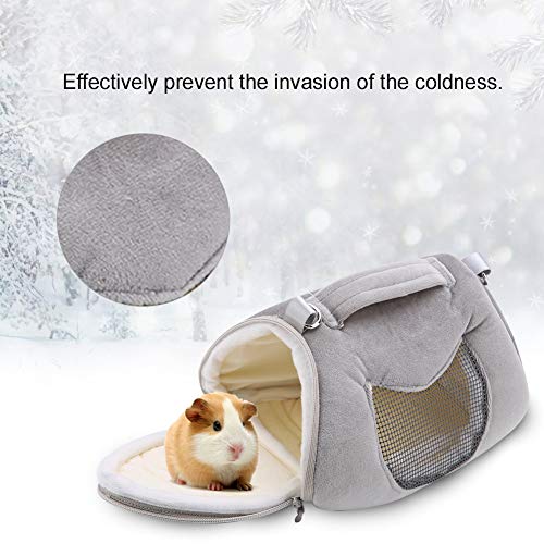 Breathable Small Pet Carrier Bag, Pet Carrying Bag for Hamster Gerbil Rat Ferret, Mesh Ventilated Travel Outdoor Bag with Shoulder Strap for Small Animals (Grey) - color: Grey