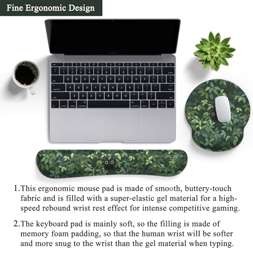 Cute Ergonomic Green Mouse Pad Cat Wrist Support,[ 20% Larger] Wrist Rest Gel Anime Kawaii 3D Green Office Plants Mouse Pads, Keyboards Silicon Wrist Pad,Pain Relief,Game Work Study Home Office. - color: Cute Black Cat in Grass