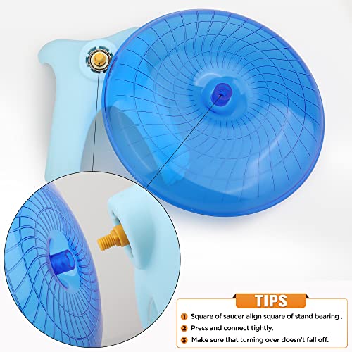 Nanaborn Hamster Wheel Silent for Cage Hermit Crab Tank Accessories (Blue) | 7 Inch, Small, Plastic - color: Blue