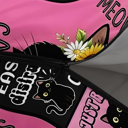 AILONEN Midnight Meow Sleeping Bag, Charcoal Cat Eyes Crescent Graphic, Portable Camp Sack Sleepover Style - color: H134