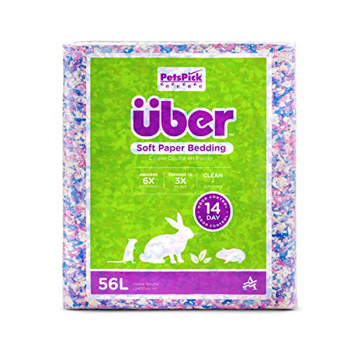 PETSPICK Uber Soft Paper Pet Bedding for Small Animals, Confetti, 56L - color: Confetti, size: 56L