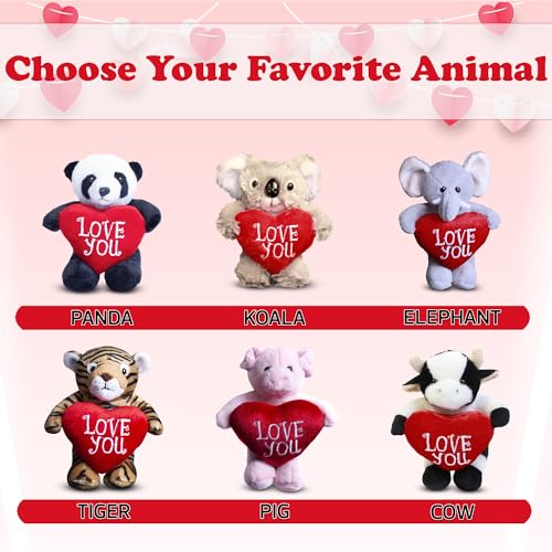 TigerStuffed Animal 8 Inches Surprise Valentines Day Stuffed Animals Hideaway Spring Inspired Gift for Girls and Boys Birthday, Valentine’s Day, Easter Day (Tigerstuffed Animal) - style: Valentine Tiger Stuffed Animal