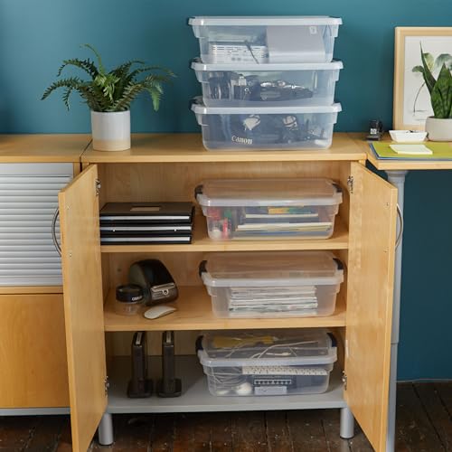 Rubbermaid Cleverstore 17 Quart Clear Latching Waterproof Stackable Airtight Storage Containers with Durable Latching Lids (6 Pack) - size: 17 Qt – 6 Pack