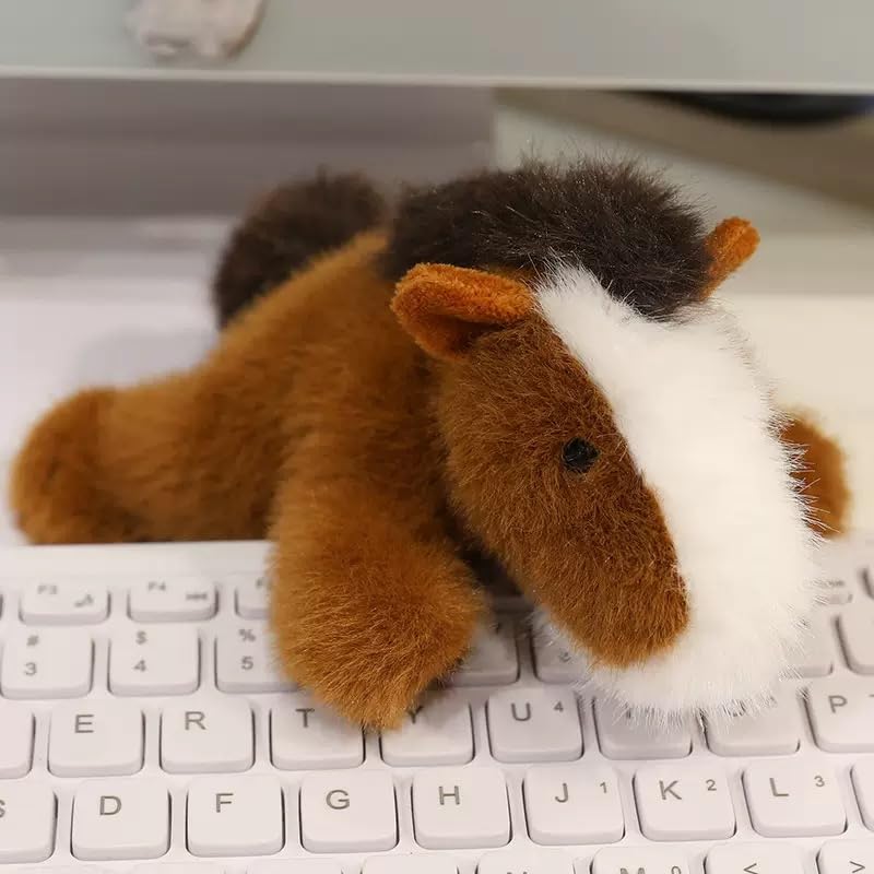 YUKOUQIAN Horse Stuffed Animal Cute Plush Doll Toy 5.5 inch for Girls Boys Christmas (pa Brown Horse) - style: pa brown horse