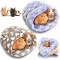 2 Pcs Guinea Pig Hideouts Guinea Pig Bed Washable Bunny Bedding Cuddle Warm Small Pet Sack Supplies Portable Pet Carrier Cage Nest Accessories for Cage(Gray, Pink,Heart) - color: Gray, Pink