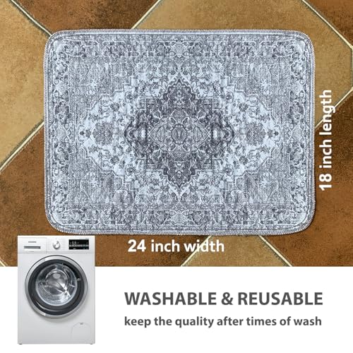 nunubaby Washable Pee Pads for Dogs, Stylish, Non-Slip and Leak-Proof Pee Pads. Reusable Potty Pads for Dogs for Crates and Floors.(Gray/Geo,18" x24" ) - color: Gray/Geo, size: 18x24 Inch (Pack of 2)
