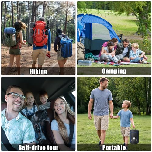 SHINHYE Kids Sleeping Bag for Cold Weather (45°F) - Lightweight, Waterproof & Compact Flannel Bag for Camping. Fits Youth 10-12 Years (4'7" to 5'5") - color: Black-Right